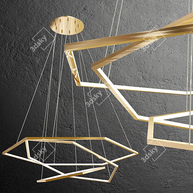 Impress LED Metal and Plastic Pendant 3D model image 1