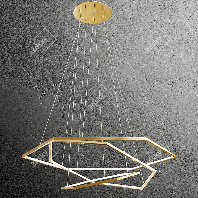 Impress LED Metal and Plastic Pendant 3D model image 2