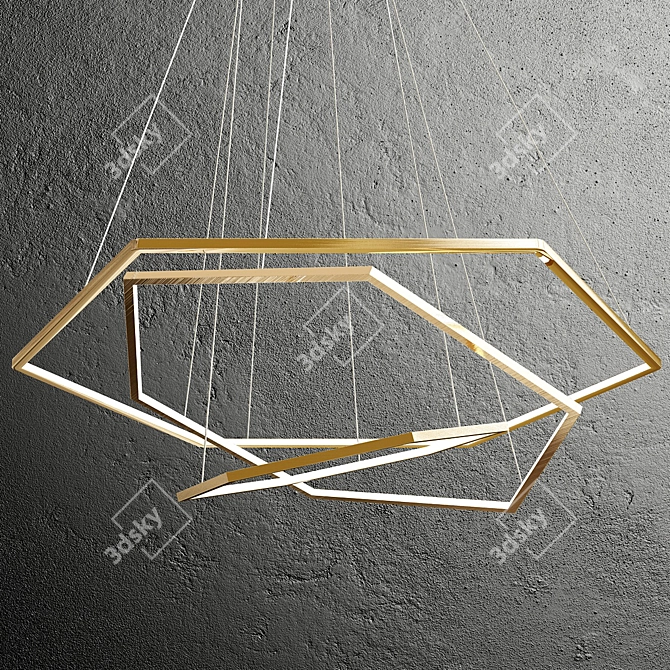 Impress LED Metal and Plastic Pendant 3D model image 3