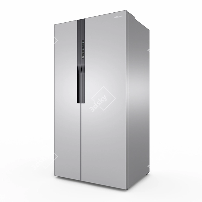 Samsung Glass Finish Side-by-Side Refrigerators 3D model image 25