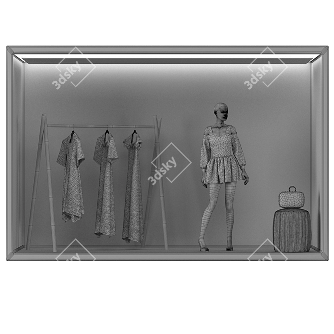 Modern Display Showcase 3D model image 3