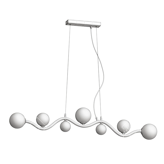 Elegant Uva Pendant Lamp 3D model image 5