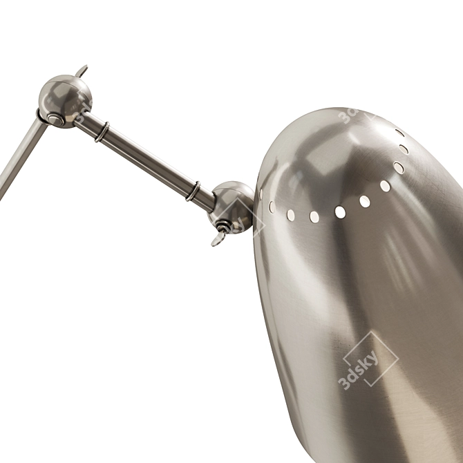 Vintage Silver Ace Sconce: Adjustable Height & Width 3D model image 4