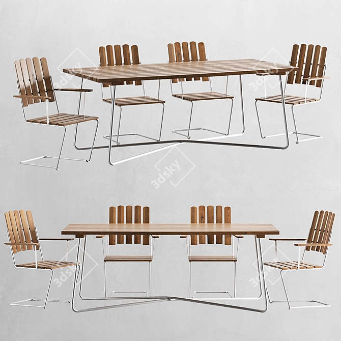 Grythyttan Garden Furniture Set 3D model image 1