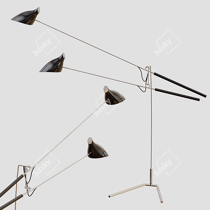 Versatile Loop Hook Stand 3D model image 1