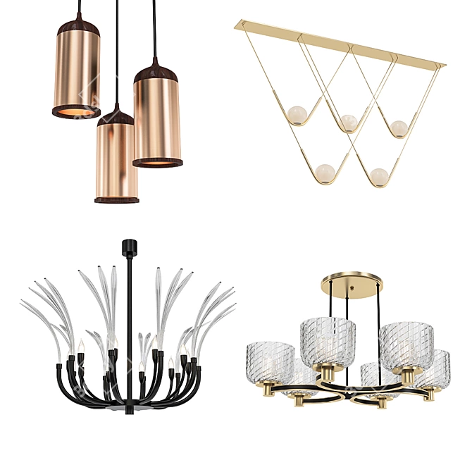 Modern Chandelier Collection 3D model image 1