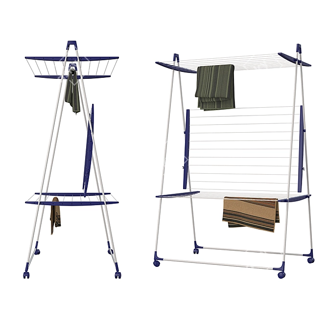Leifheit Tower 300: Deluxe Clothes Dryer 3D model image 1