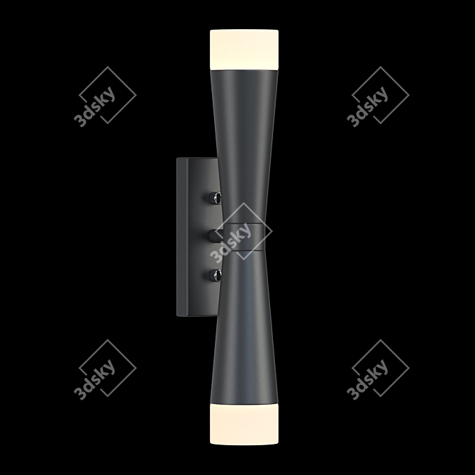 Sleek Metal Cone Wall Lamp 3D model image 2