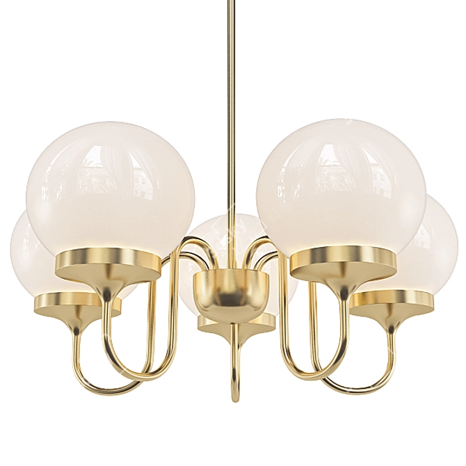 Swiss Brass Chandeliers - Modern Lighting Collection 3D model image 2