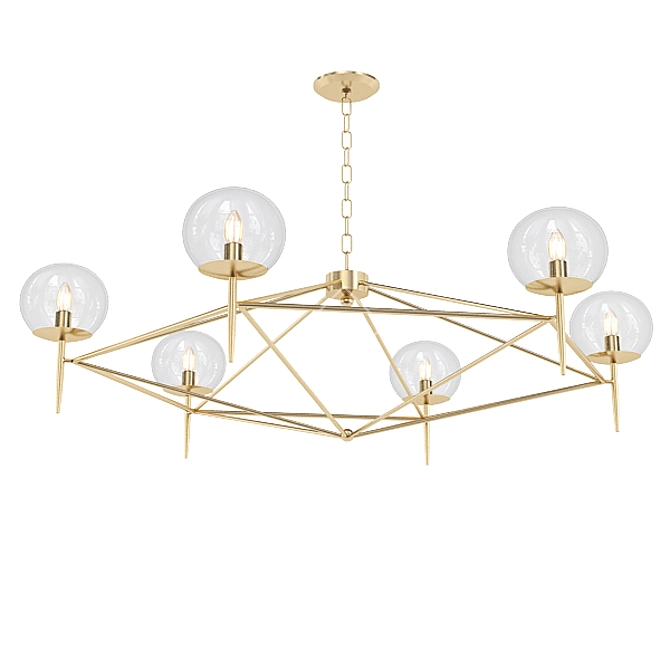 Swiss Brass Chandeliers - Modern Lighting Collection 3D model image 5