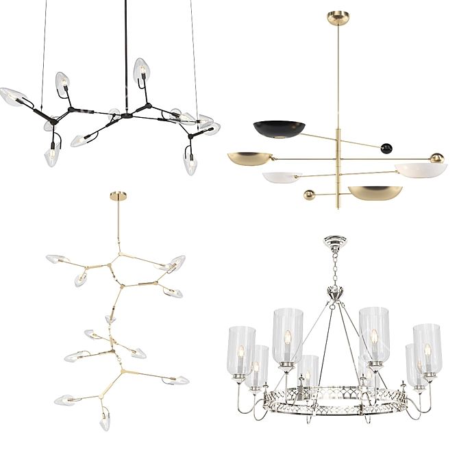 Modern Chandelier Collection 3D model image 1