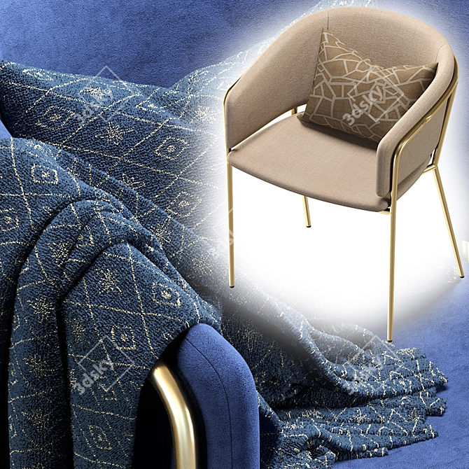 Modern Minimalist Comfort: La Forma Chair KONNIE 3D model image 3