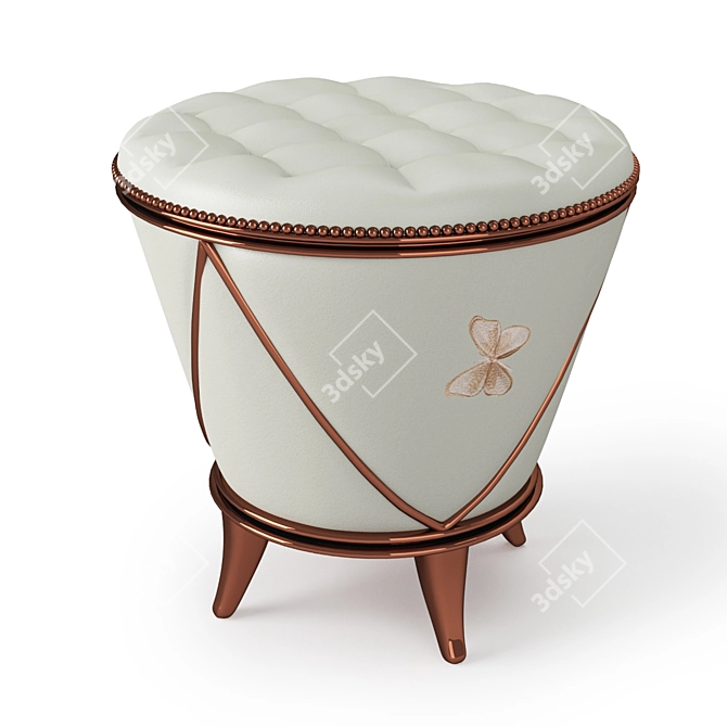 Isacco Agostoni Pouffe - Stylish and Versatile Footrest 3D model image 2