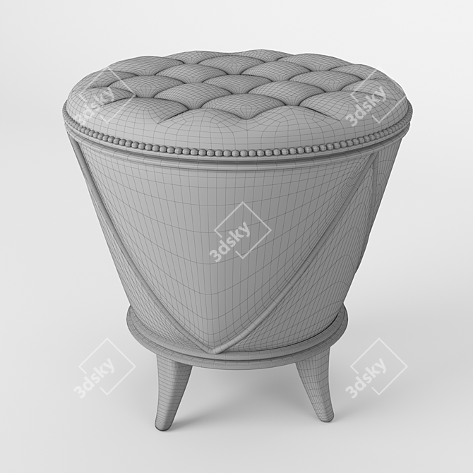 Isacco Agostoni Pouffe - Stylish and Versatile Footrest 3D model image 3