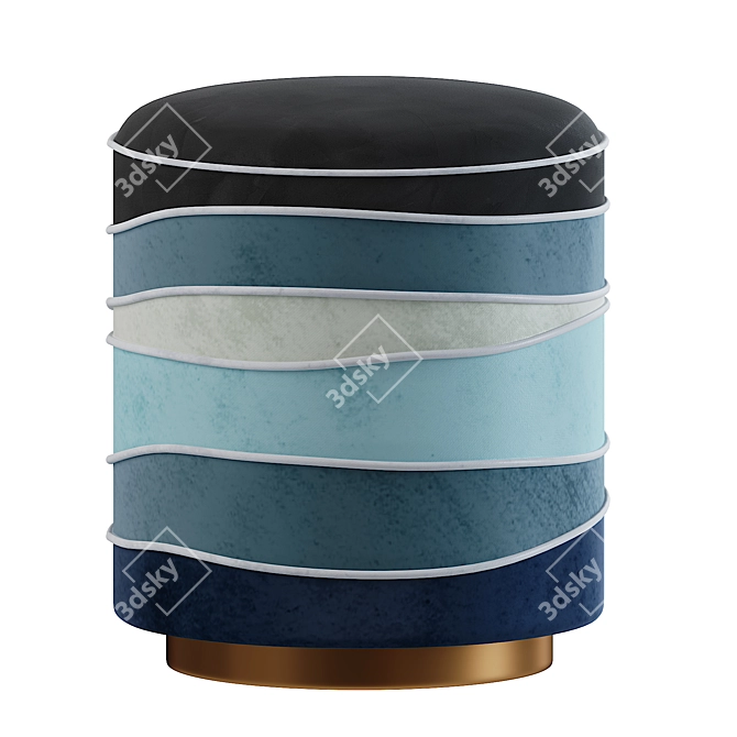 Elegant Charisse Stool: Luxury Seating 3D model image 3