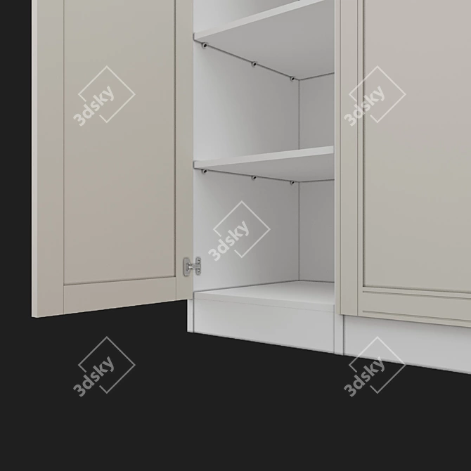 Sleek and Spacious Pax Wardrobe 3D model image 3