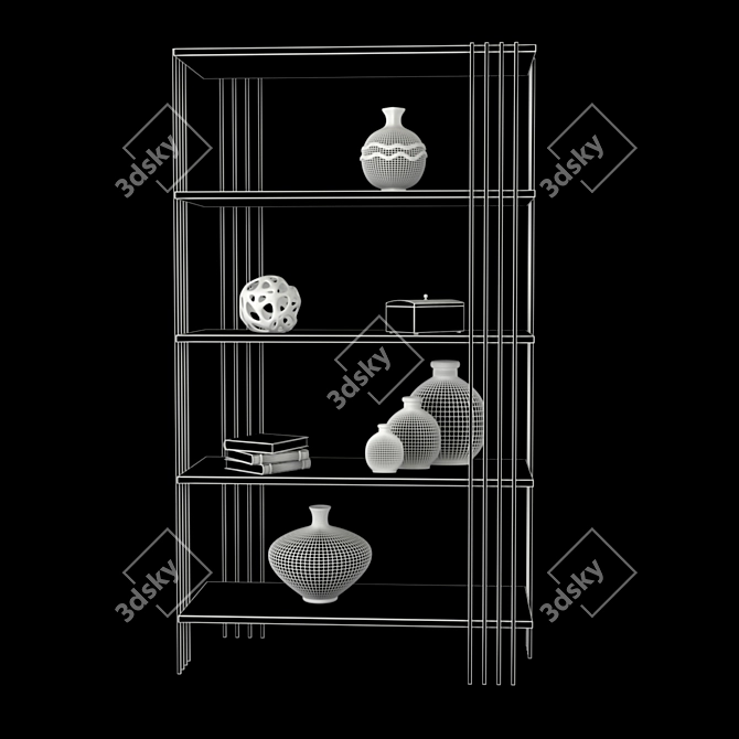 Modern Art Punk Rack, Customizable 3D model image 3