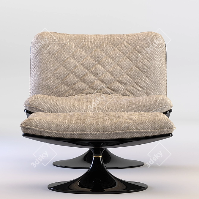 Elegant UV Armchair: PBR, 3DsMax 3D model image 2