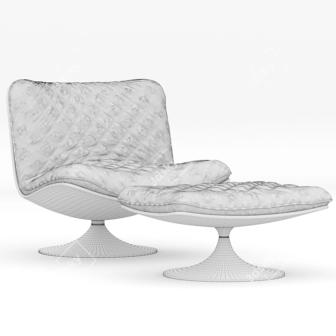 Elegant UV Armchair: PBR, 3DsMax 3D model image 3