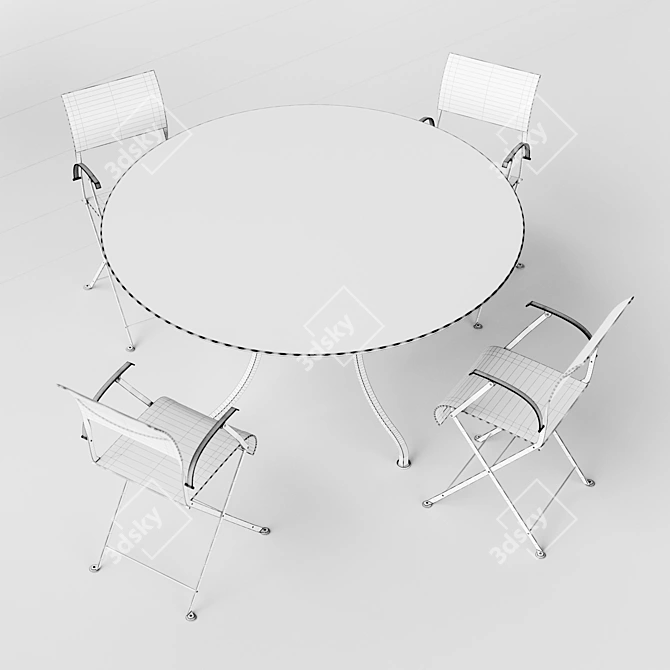 Fermob Outdoor Furniture Set 3D model image 5