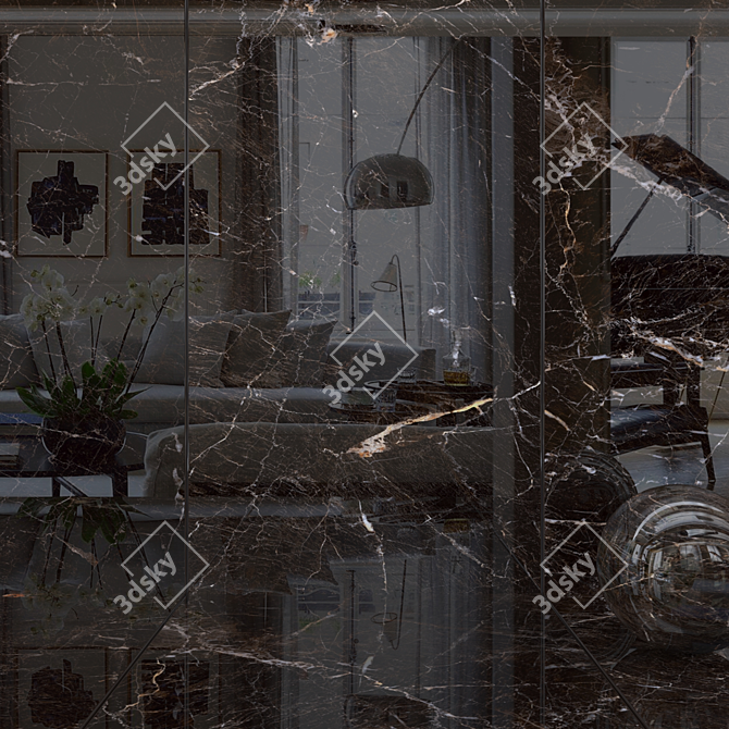 Java Brown Wall Tiles: Multi-Texture Set 3D model image 1