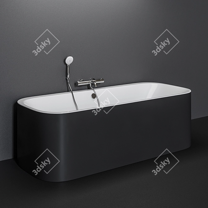 Luxurious Duravit HAPPY D.2 PLUS Bathtub 3D model image 1