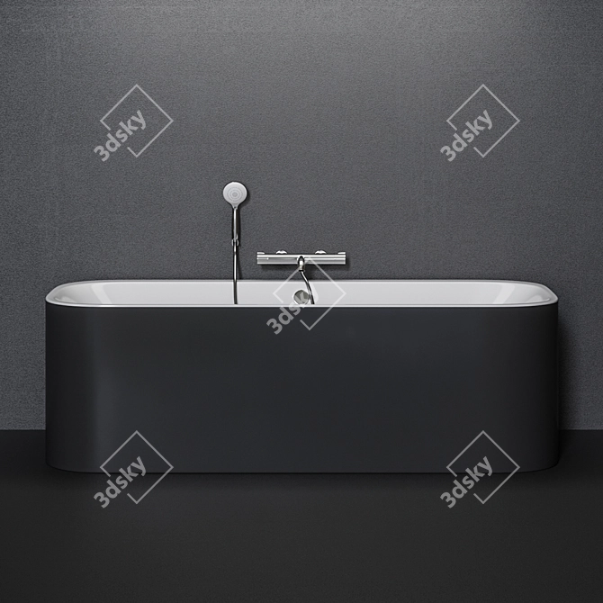 Luxurious Duravit HAPPY D.2 PLUS Bathtub 3D model image 2