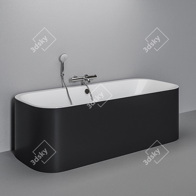 Luxurious Duravit HAPPY D.2 PLUS Bathtub 3D model image 6
