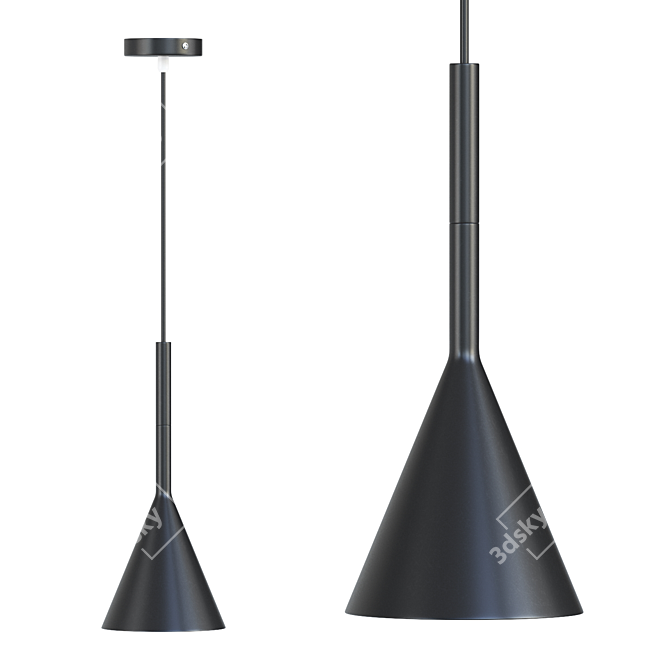 Modern Conical Pendant Lamp - Lampatron JOT 3D model image 2