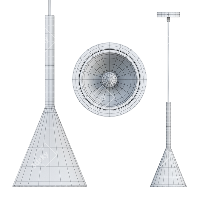 Modern Conical Pendant Lamp - Lampatron JOT 3D model image 3