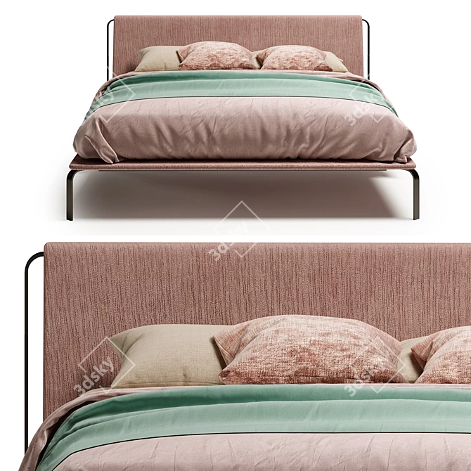 Elegant Fusion: Bolzan Bend Bed 3D model image 2