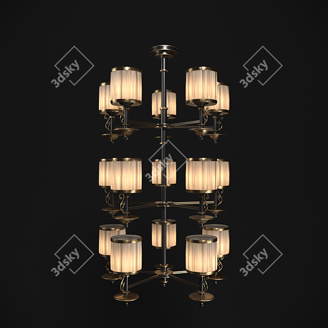 Enchanting Glow Chandelier 3D model image 1