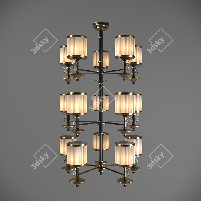 Enchanting Glow Chandelier 3D model image 3