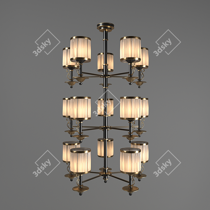 Enchanting Glow Chandelier 3D model image 5