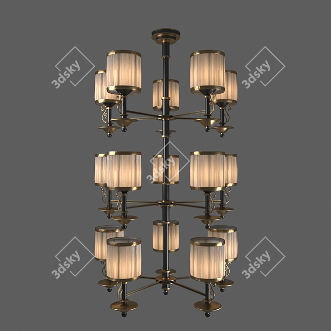 Enchanting Glow Chandelier 3D model image 6