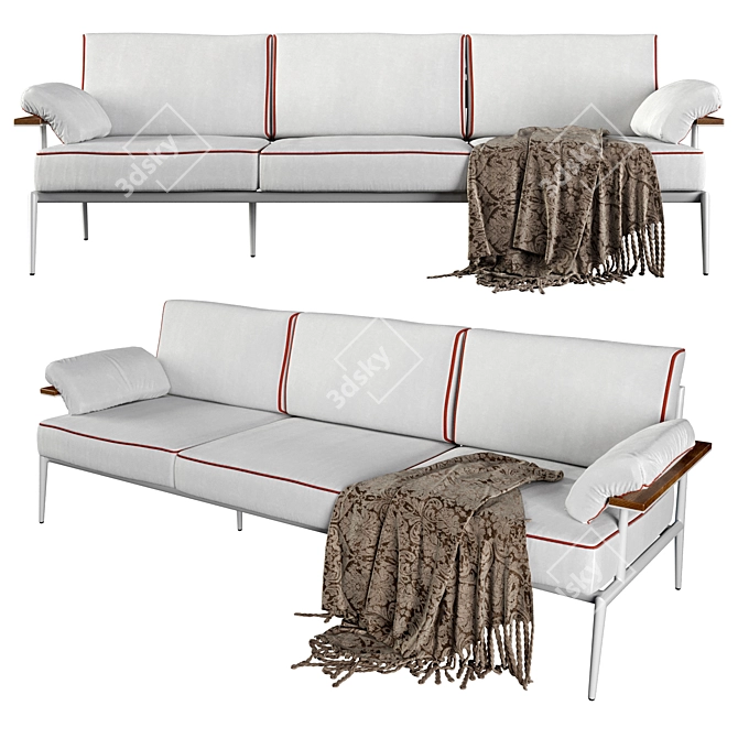 Contemporary Luxury: Cap Ferrat Sofa 3D model image 1