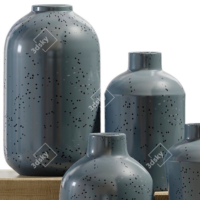 Versatile Decorative Vase Set 3D model image 3