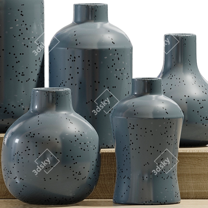 Versatile Decorative Vase Set 3D model image 4