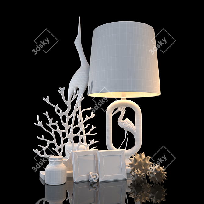 Seaside Charm: Coastal Decor Set 3D model image 2