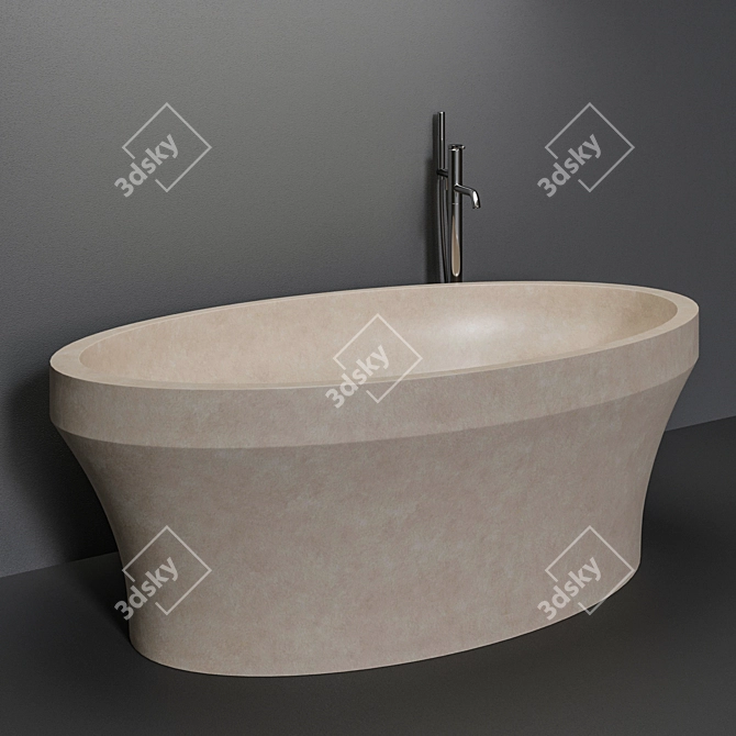 Elegant Epoque Bathtub by Antonio Lupi 3D model image 1