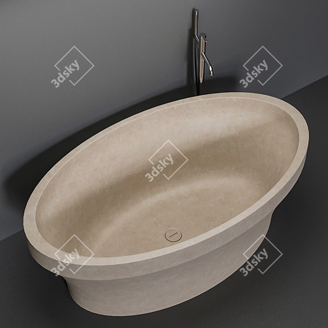 Elegant Epoque Bathtub by Antonio Lupi 3D model image 3