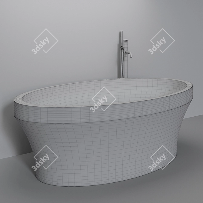 Elegant Epoque Bathtub by Antonio Lupi 3D model image 5