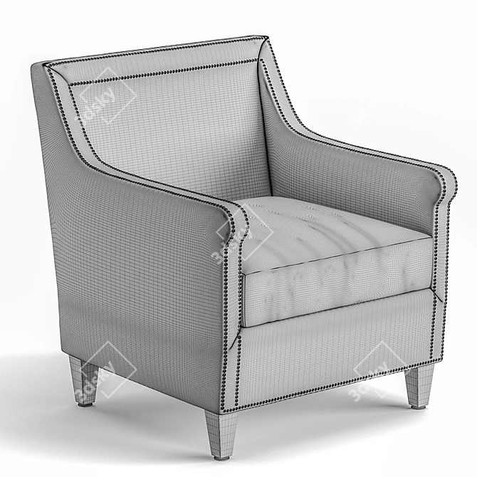 Vinovo Armchair: Stylish, Comfortable, and Durable 3D model image 2
