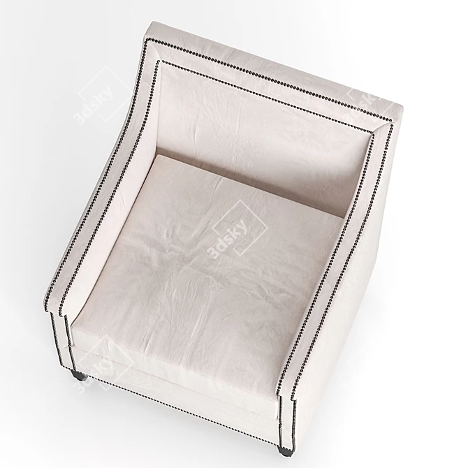 Vinovo Armchair: Stylish, Comfortable, and Durable 3D model image 3