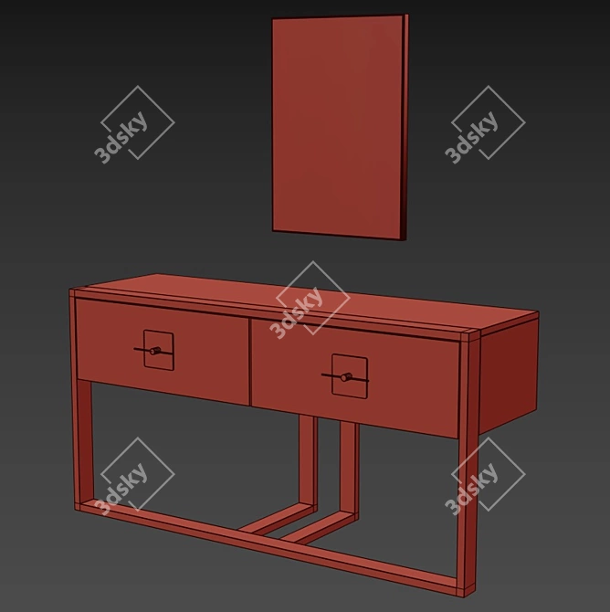 Osaka Modern Console Table 3D model image 2