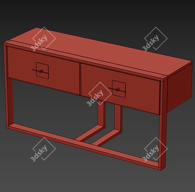 Osaka Modern Console Table 3D model image 4