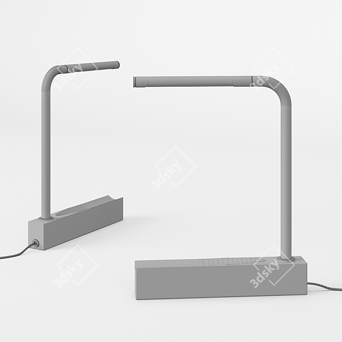 Title: Industrial Pipe Table Lamp 3D model image 4