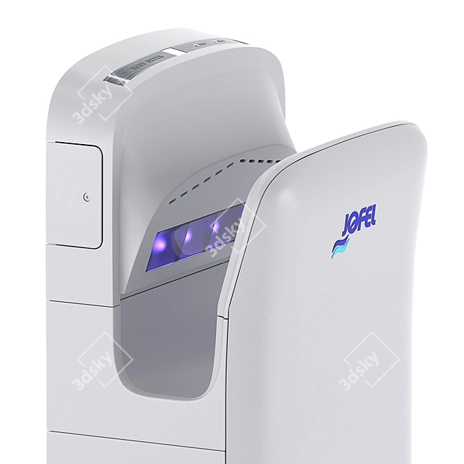 Sleek Wall-mounted Hand Dryer 3D model image 3