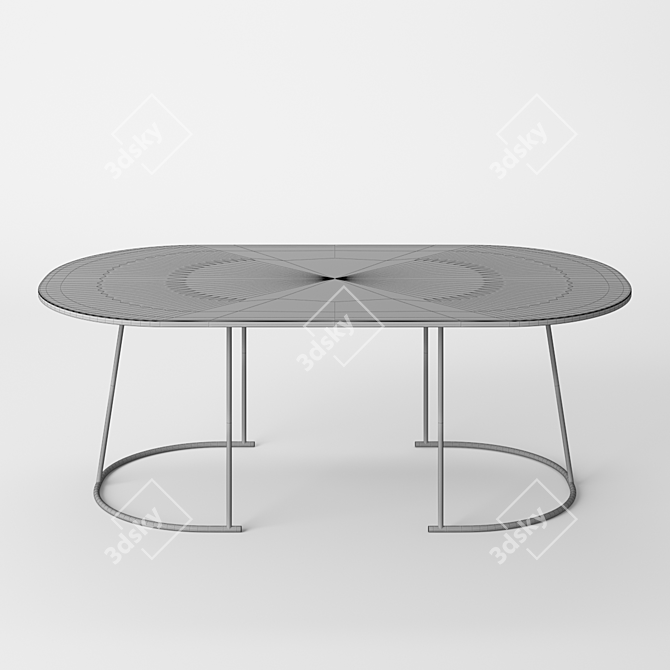 Modern Airy Large Table 3D model image 4