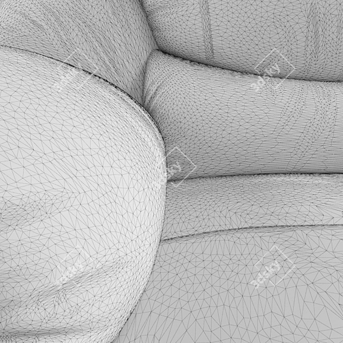Luxury Baron Armchair 3D model image 5